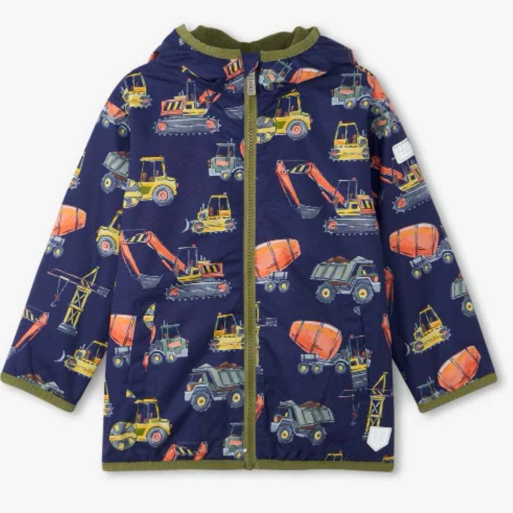 NWT Construction Trucks Microfiber Jacket Boys Size 7